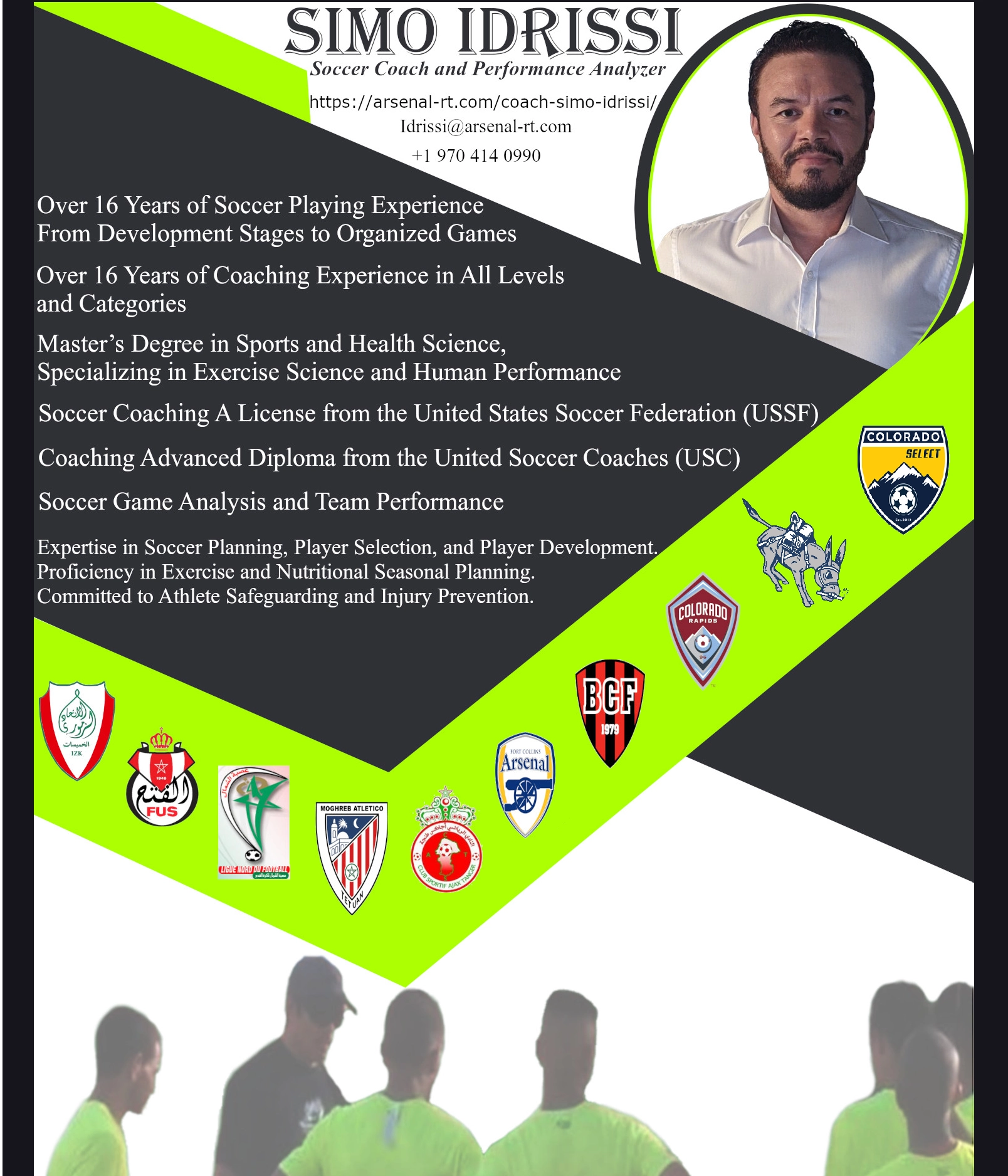 Soccer Coach Simo Idrissi's Portfolio